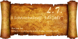 Lichtscheindl Tádé névjegykártya